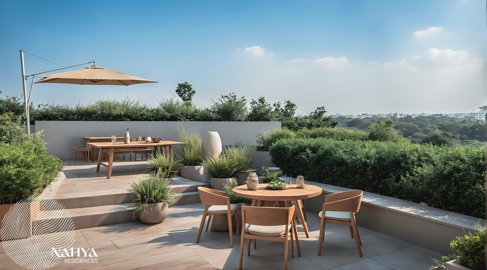 Nahya Residences — terraza con vista